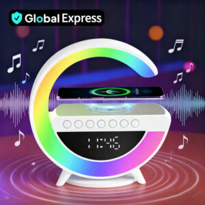 rgb led night light wireless charger bluetooth speaker